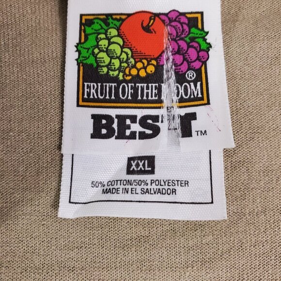 WORK IS FOR PEOPLE WHO DON’T KNOW HOW TO FISH Men's Crew Neck  T-shirt - 2XL - Picture 4 of 12